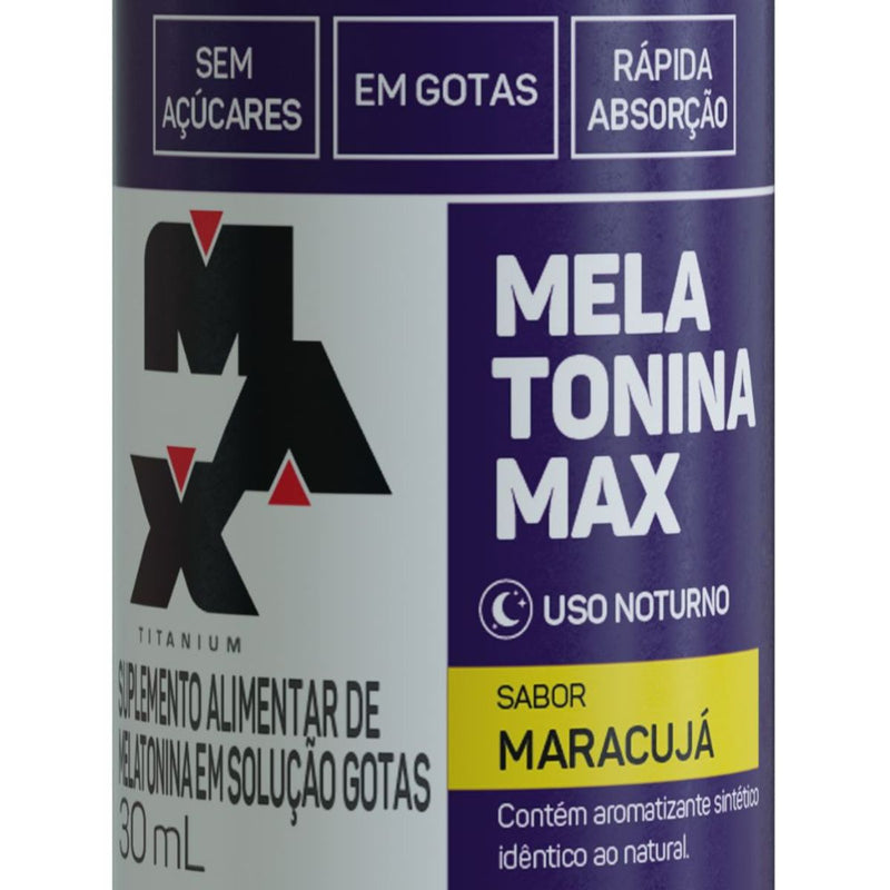 Melatonina 30ml Max Titanium Sabor Maracujá