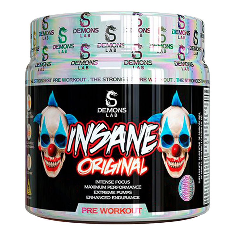 Pré Treino Insane Original 300g - Demons Lab - Sabor Fruit Punch