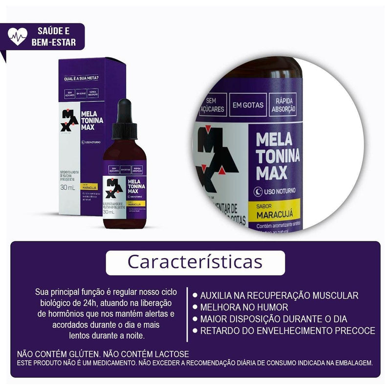 Melatonina 30ml Max Titanium Sabor Maracujá