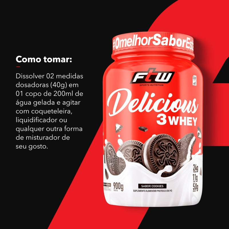 Whey Protein Delicious Isolado Concentrado E Hidrolizado Ftw