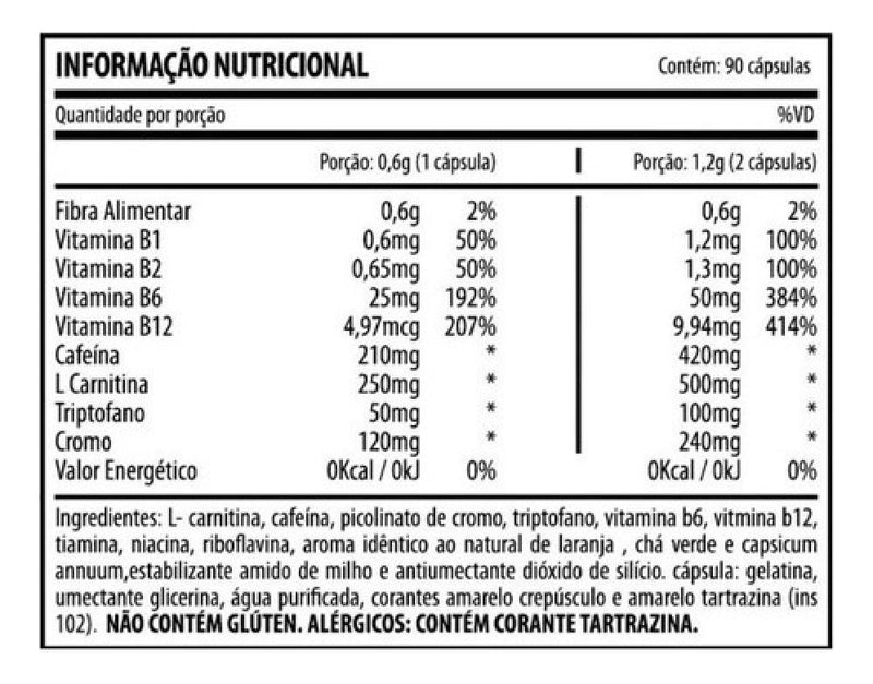 Black Dragon - Termogenico Com Carnitina 90caps - Demons Lab