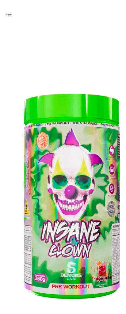 Suplemento em Pó Insane Clown 350g Demons Lab Sabor Fruit punch