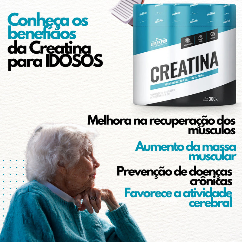 Creatina 300g Monohidratada - Shark Pro - Sem sabor