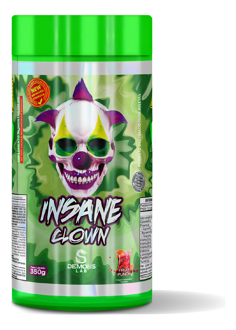 Suplemento em Pó Insane Clown 350g Demons Lab Sabor Fruit punch