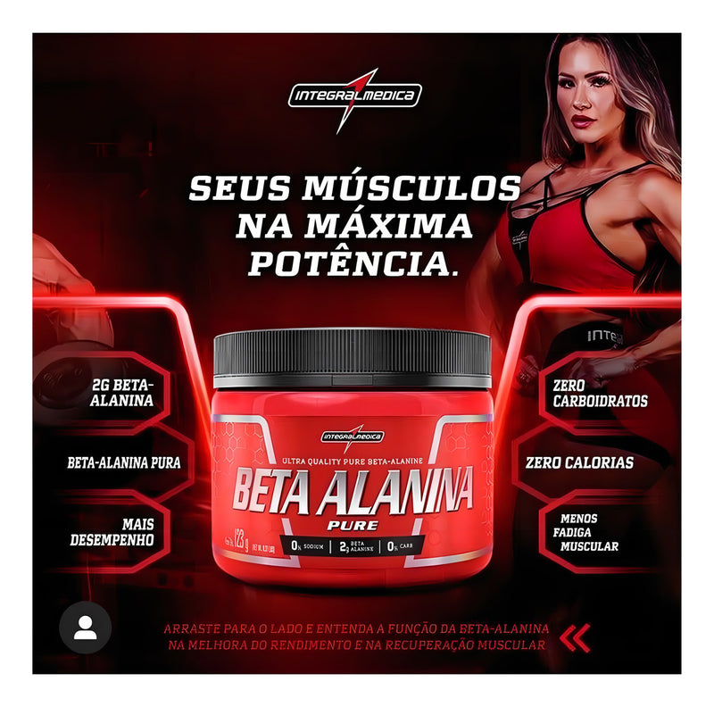 Beta Alanina - 123g - Integralmedica Sem sabor