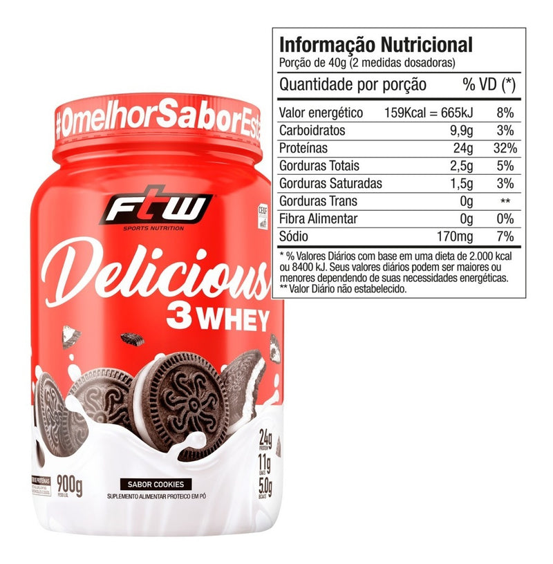 Whey Protein Delicious Isolado Concentrado E Hidrolizado Ftw