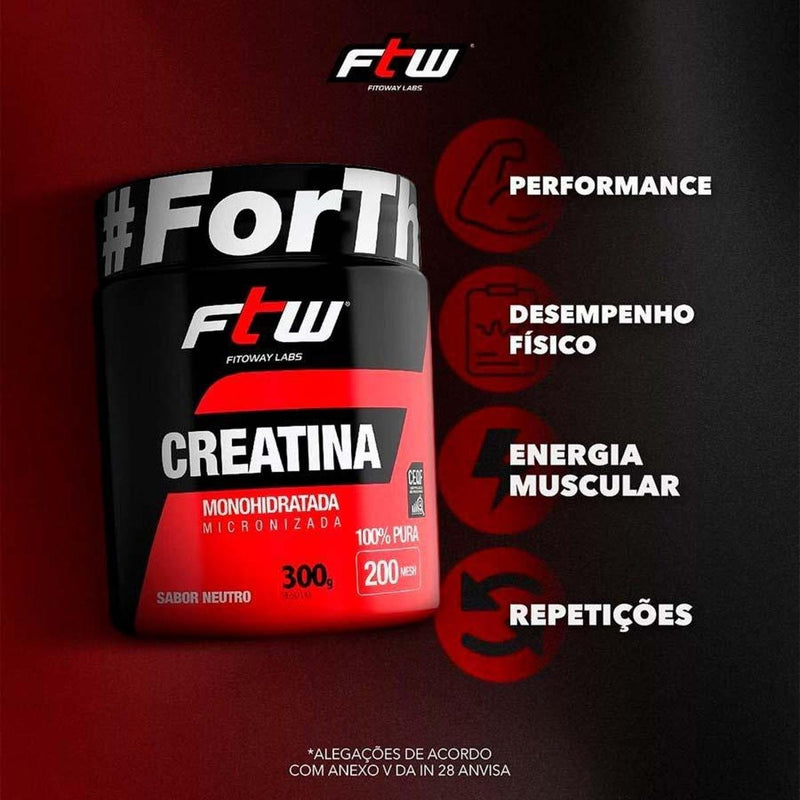 Creatina Monohidratada 100% pura - 300g - FTW