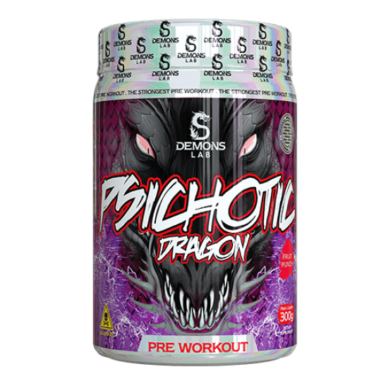 Pré treino Psichotic Dragon 300g - Demons Lab - Sabor Fruit Punch