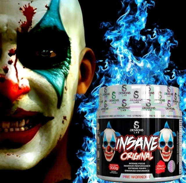 Pré Treino Insane Original 300g - Demons Lab - Sabor Fruit Punch