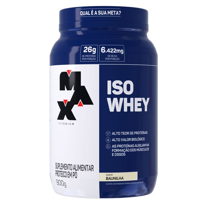 Whey Isolado 900g - pote - Max titanium